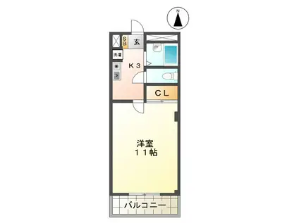 セピアMAISON 21(1K/2階)の間取り写真