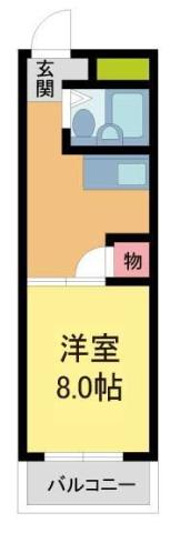 三甲イエム(1K/5階)の間取り写真