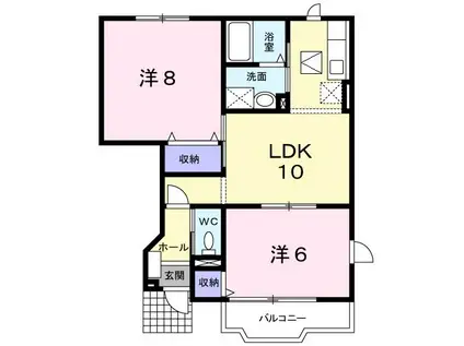 ステイブル(2LDK/1階)の間取り写真