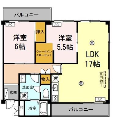 メゾン嵐山(3LDK/2階)の間取り写真