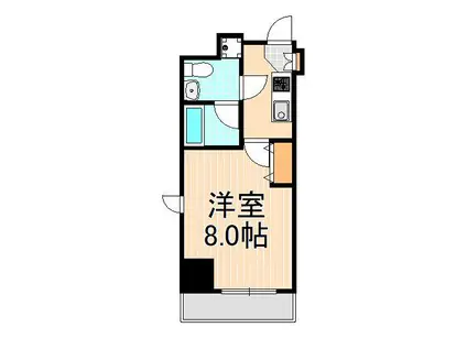 ルフレ イムーブル北千住(1K/3階)の間取り写真