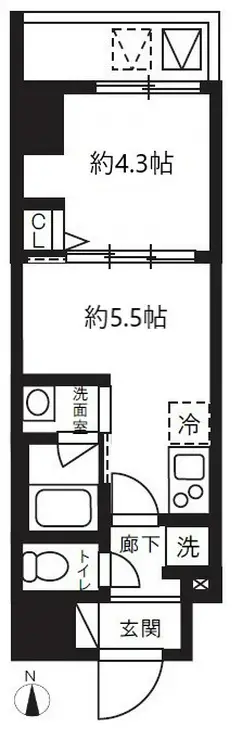 ハーモニーレジデンスグローバルキャピタル 11階階 間取り