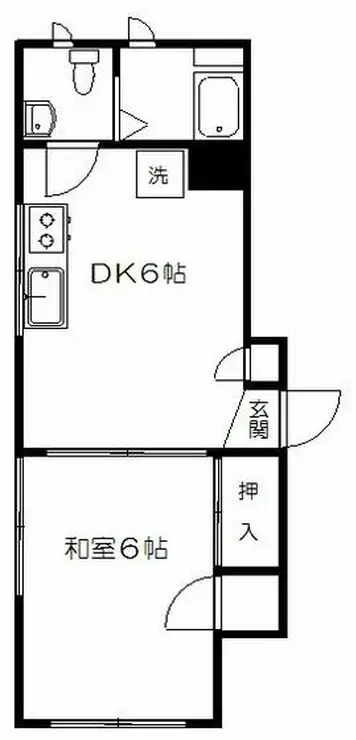 秋庭マンション 1階階 間取り