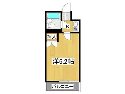 サンコーポラス坂本(1K/4階)の間取り写真