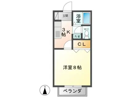 サン・FRIENDS雅(1K/2階)の間取り写真