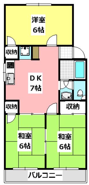 グレイスイケノキタ(3DK/1階)の間取り写真