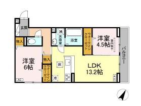 フラネーヴェ(2LDK/1階)の間取り写真