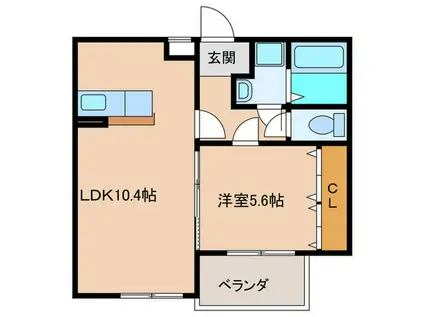 スペランツァ(1LDK/1階)の間取り写真