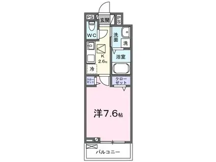 ハーモニーハウス(1K/2階)の間取り写真