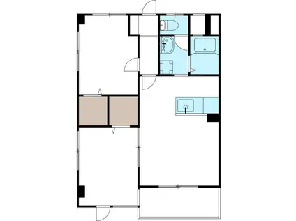 サンシャイン八城(2LDK/3階)の間取り写真