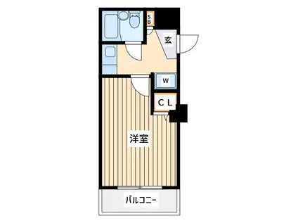 クリオ大口壱番館(1K/5階)の間取り写真