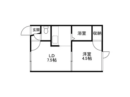 メールアルタイル(1DK/1階)の間取り写真