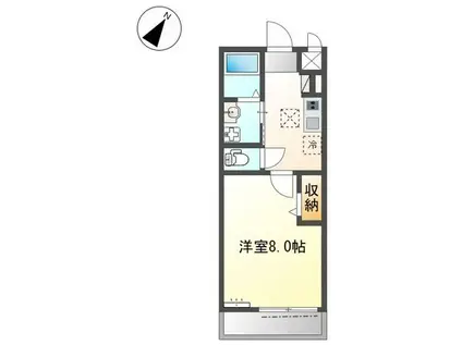 フェニックスII(1K/1階)の間取り写真