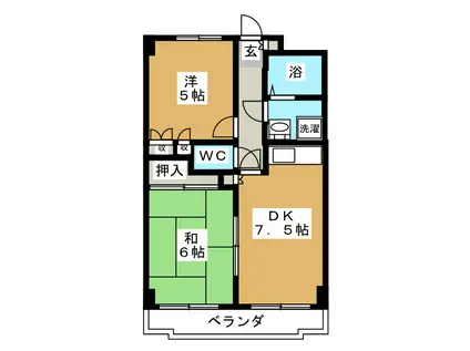 GRAND STATUS KOZUKA(2DK/2階)の間取り写真