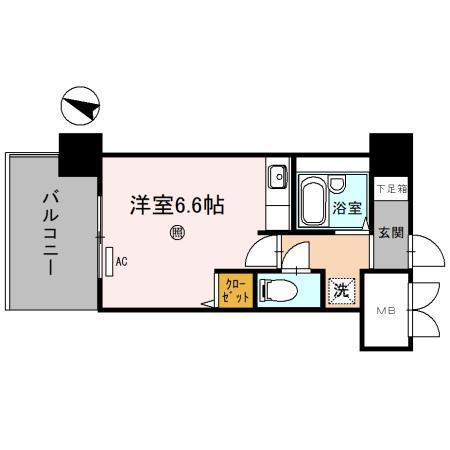 L-FLORA此花(ワンルーム/9階)の間取り写真