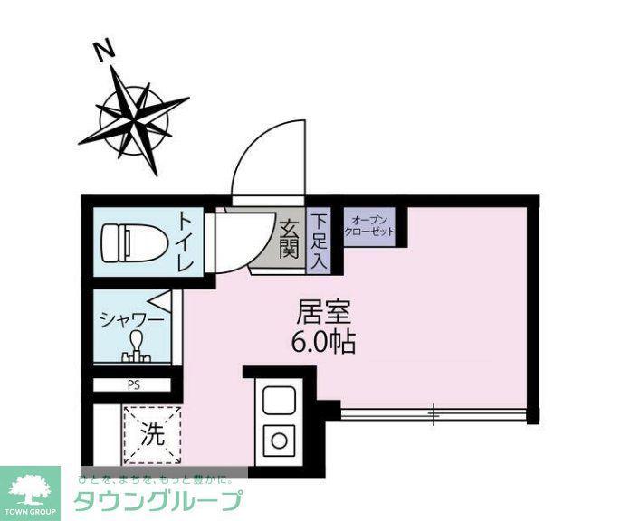CRESTA松陰(ワンルーム/1階)の間取り写真
