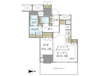 BRILLIA TOWER 池袋 ウエスト(1LDK/16階)の間取り写真