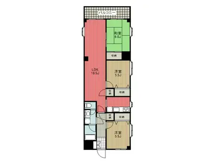 メディックビル(3LDK/3階)の間取り写真