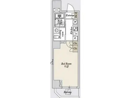 ミリアレジデンス浅草橋III(1K/6階)の間取り写真