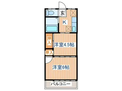 コンホートIII(2K/1階)の間取り写真