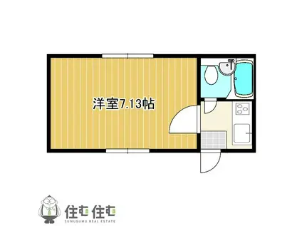 ビレッジ8(1K/1階)の間取り写真