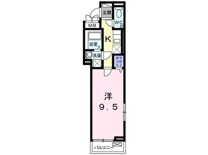 セイバリーポエム(1K/2階)の間取り写真