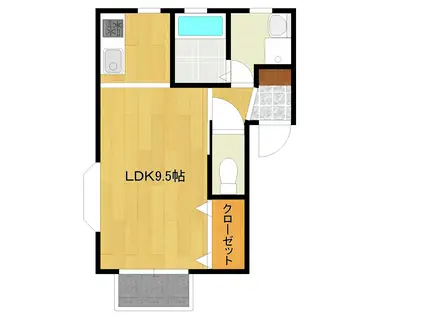 ハイツヴェガ(1K/2階)の間取り写真