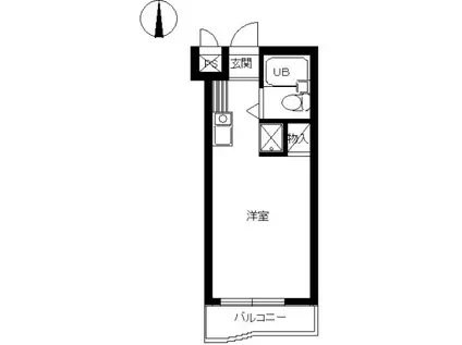 スカイコート新宿落合第4(ワンルーム/3階)の間取り写真