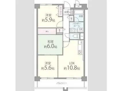 ウィステリア(2LDK/1階)の間取り写真