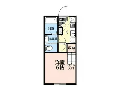 VINTIA TSURUKAWA(1K/2階)の間取り写真