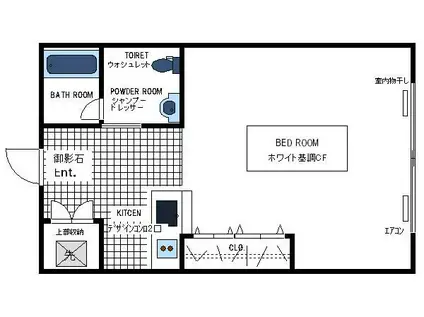SY290(1K/2階)の間取り写真