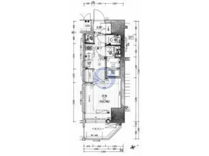 プレサンス北堀江(1K/13階)の間取り写真