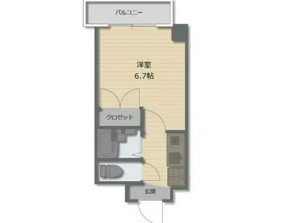 大宮プラザH(1K/4階)の間取り写真