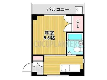 レジデンス大江(1K/3階)の間取り写真