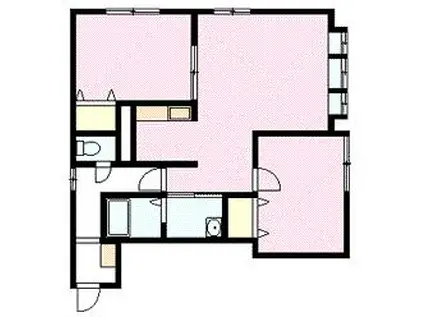 レイグランド6(2LDK/1階)の間取り写真