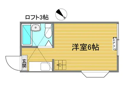 エクセレントハイツ箕輪(1K/1階)の間取り写真