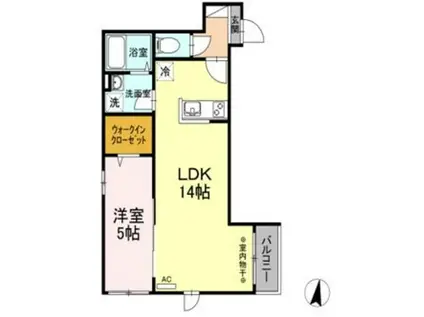 フォレシア(1LDK/2階)の間取り写真