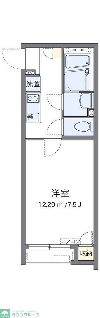 クレイノファミーユ東大宮(1K/2階)の間取り写真