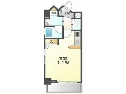 プレステージ代官(ワンルーム/6階)の間取り写真