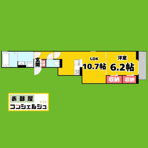 プルミエ(1LDK/2階)の間取り写真
