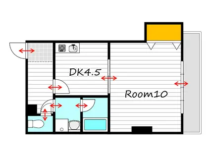 メゾンエース(1DK/3階)の間取り写真