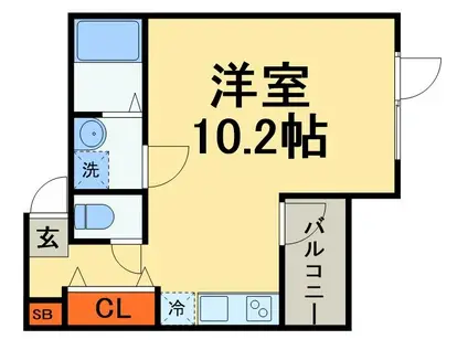 グランニール幕張II(ワンルーム/2階)の間取り写真