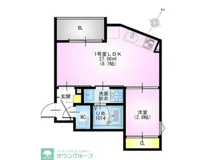 REGALEST 柏泉町(1LDK/3階)の間取り写真