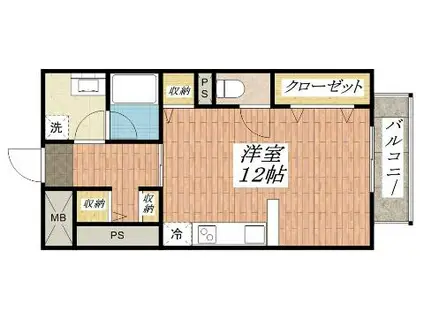 西駅前吉田マンション(ワンルーム/5階)の間取り写真