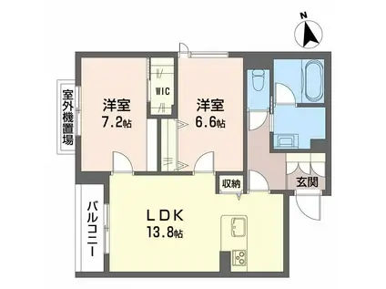 シャーメゾン ルモラ(2LDK/3階)の間取り写真