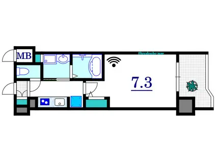 S-RESIDENCE国泰寺I(1K/3階)の間取り写真