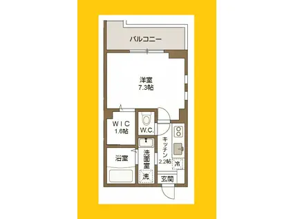 PRIMO TANAKA(1K/4階)の間取り写真