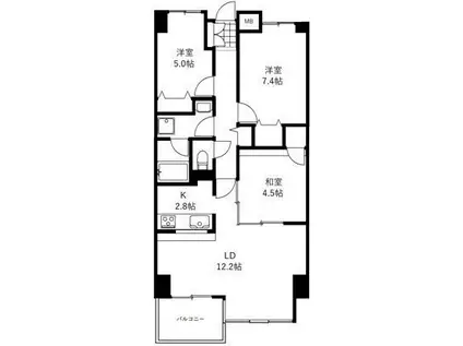 メルシーハイムI(3LDK/2階)の間取り写真