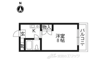 TO BE LIVING SAWADA(1K/1階)の間取り写真