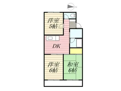 サイカプラザ(3DK/1階)の間取り写真